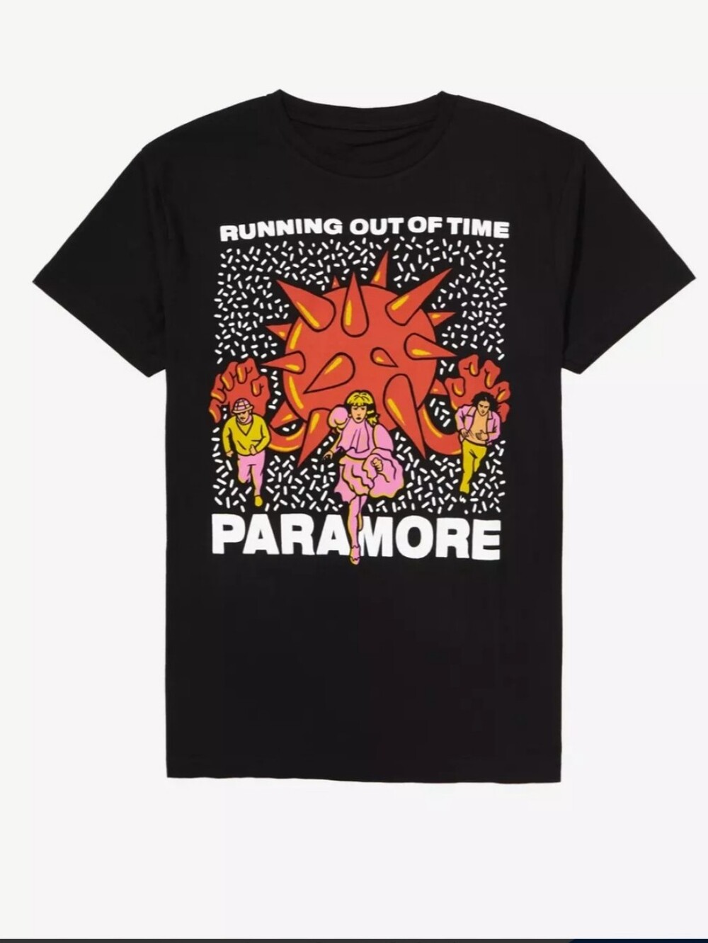 Paramore Running Out Of Time Tour Shirt Black Graphic Band T-Shirt